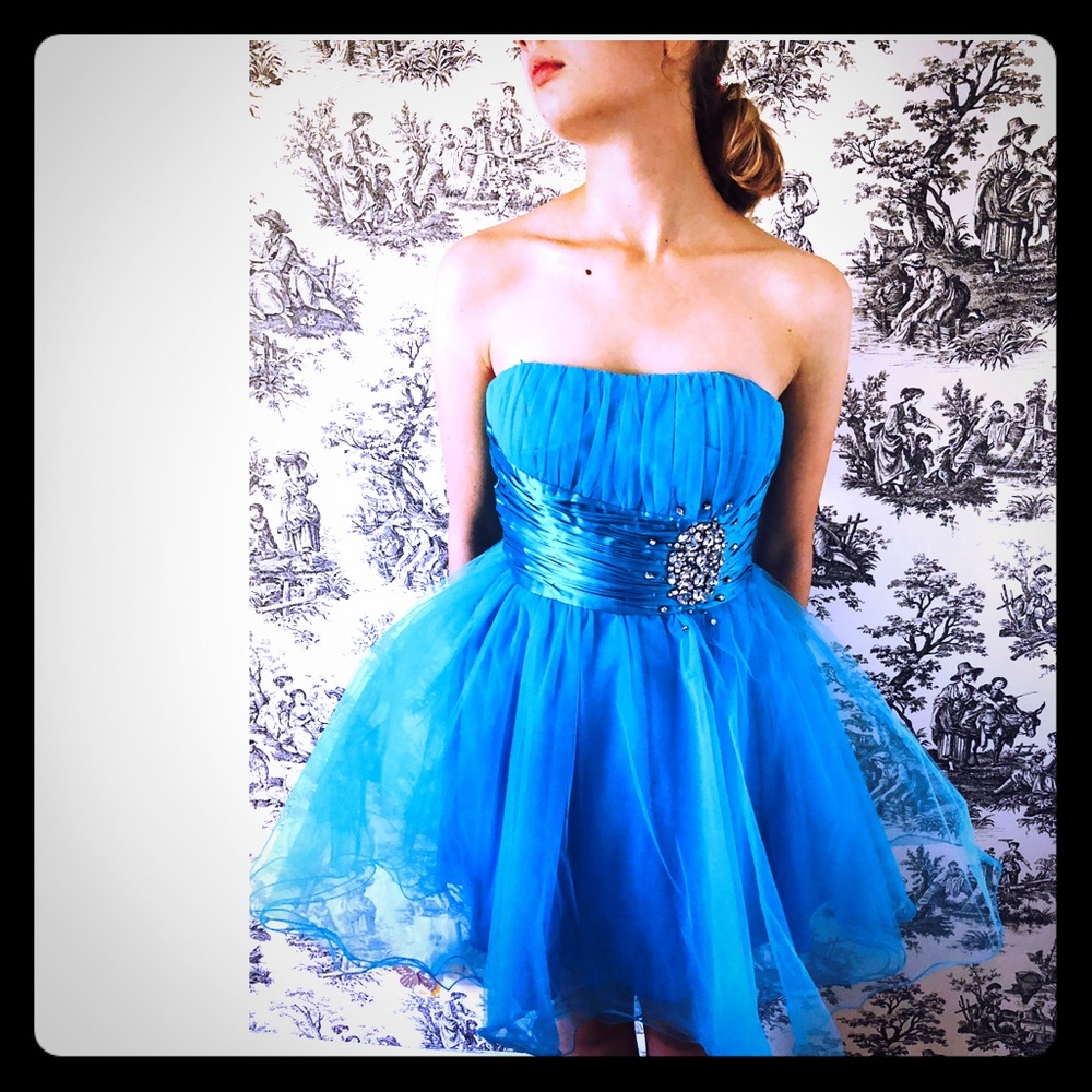 Turquoise babydoll style party dress NWT